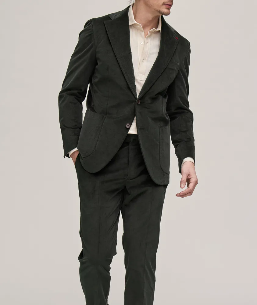 Corduroy Stretch Cotton-Wool Suit