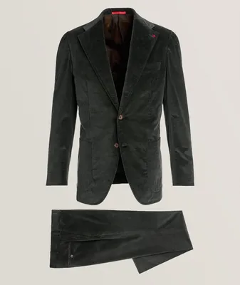 Corduroy Stretch Cotton-Wool Suit