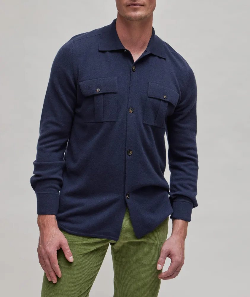 Fully Lined Cashmere Overshirt