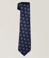 Mini Medallion Silk Tie