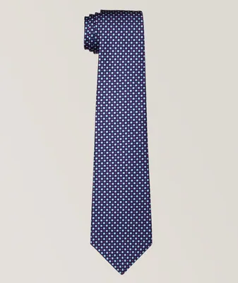 Mini Neat Pattern Silk Tie 
