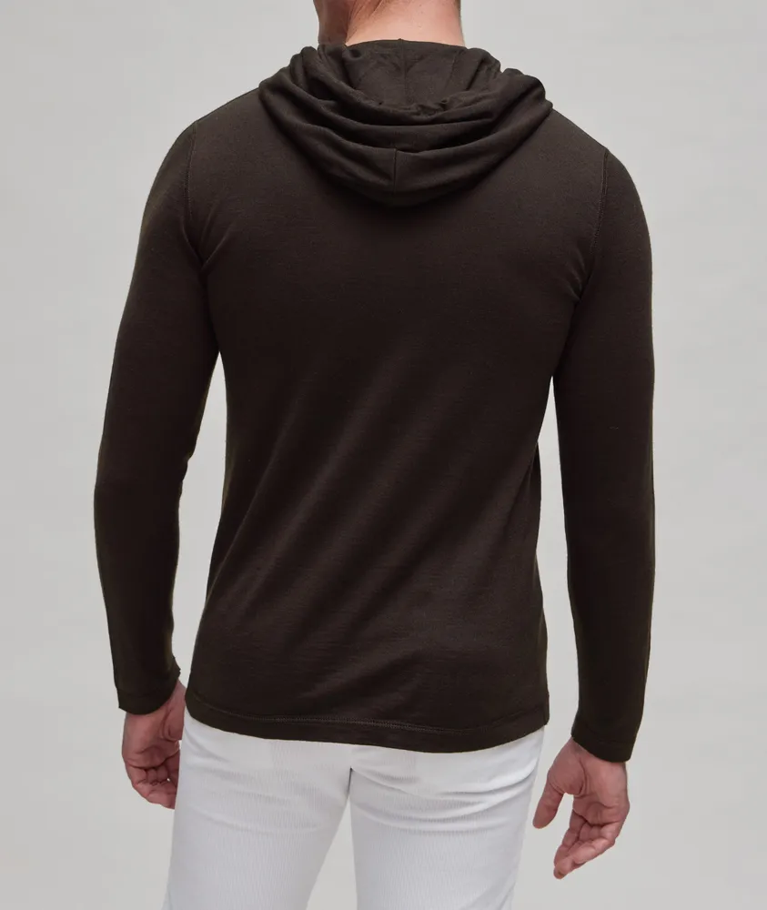 Cashmere-Silk Hooded Sweater