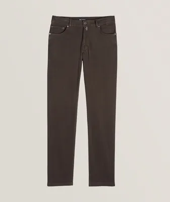 Slim Fit Five-Pocket Cotton-Stretch Pants