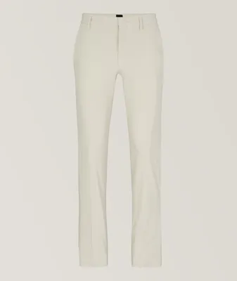 Slim-Fit Cotton Blend Trousers