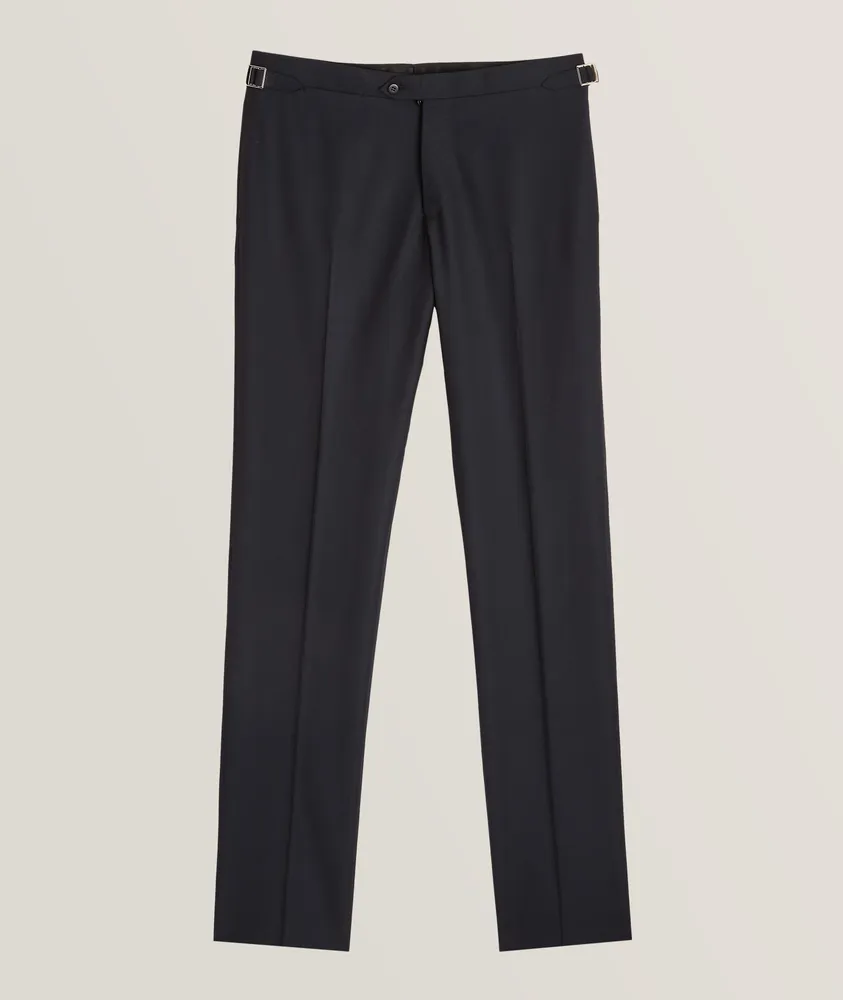 Solid Wool Tuxedo Pants