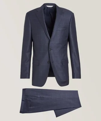 Cosmo Check Pattern Super 110's Wool Suit