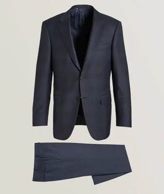 Regular-Fit Checked Wool Suit