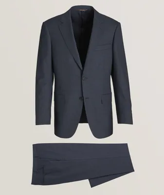 Contemporary-Fit Neat Pattern Wool Suit
