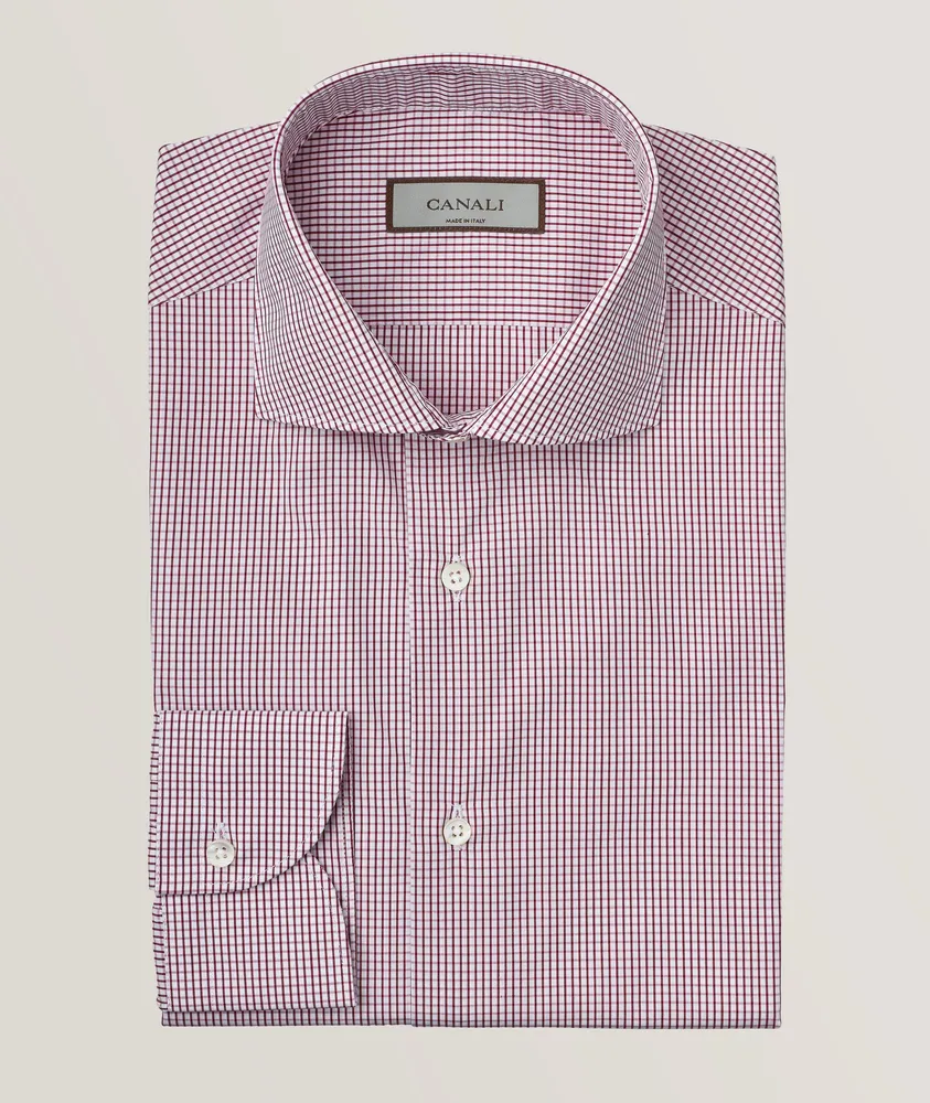 Slim Fit Micro-Pattern Dress Shirt