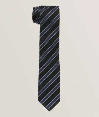 Striped Pattern Silk Tie 