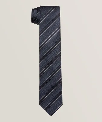 Striped Silk Tie 