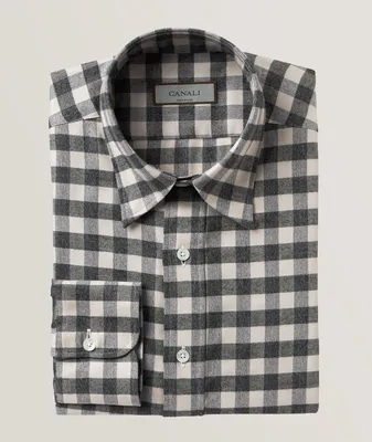 Regular-Fit Checkered Twill Cotton Sport Shirt
