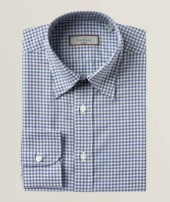 Regular-Fit Gingham Cotton Twill Sport Shirt