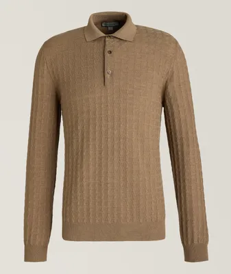 Textured Wool Polo