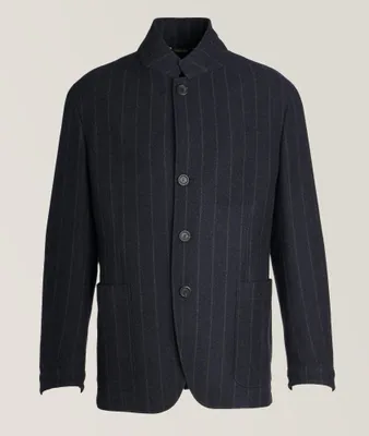 Nuvola Pinestripe Wool-Cashmere Coat