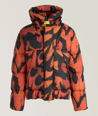 Cloud Butterfly Print Quilted Down Jacket