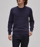 Tri-Coloured Cotton-Merino Wool Sweater