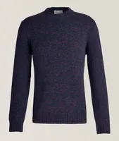 Tri-Coloured Cotton-Merino Wool Sweater