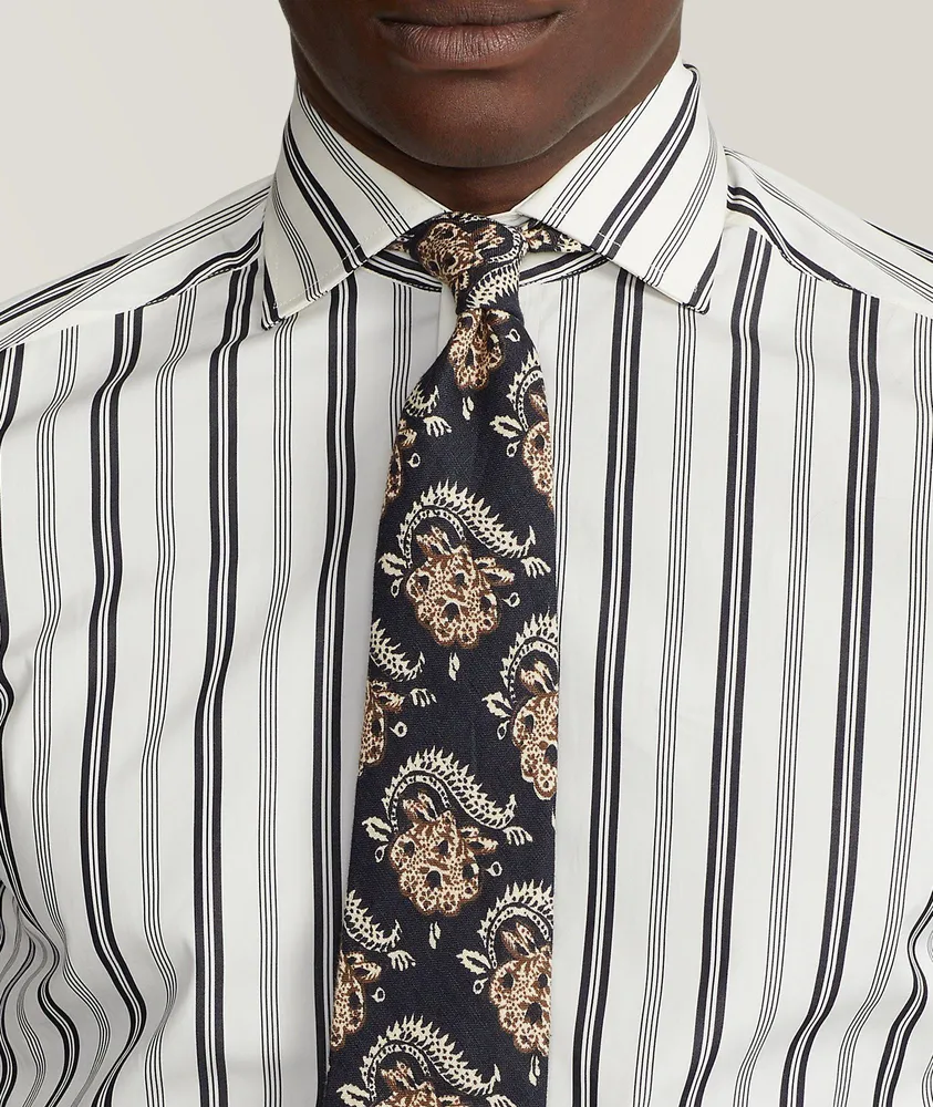 Chainlink Pattern Silk Tie