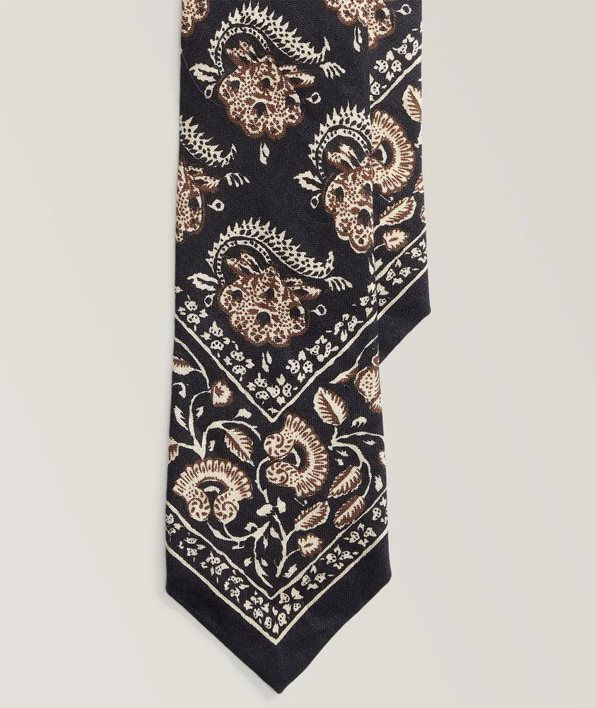 Chainlink Pattern Silk Tie