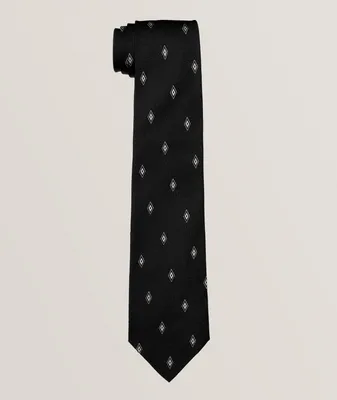 Diamond Motif Silk Tie 