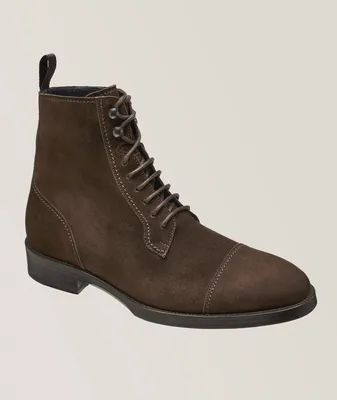 Suede Leather Captoe Boots
