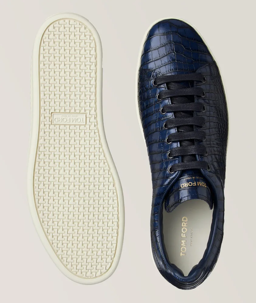 Tom Ford Warwick Printed Alligator Sneaker