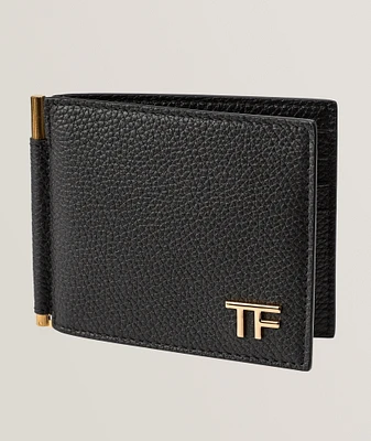 Soft Grain Leather Money Clip Wallet