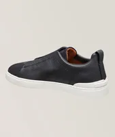 Triple Stitch Leather Sneakers