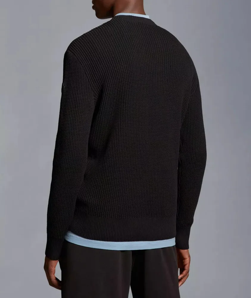 Waffle-Knit Cotton Sweater