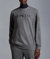 Logo Embroidered Mélange Crewneck Sweater