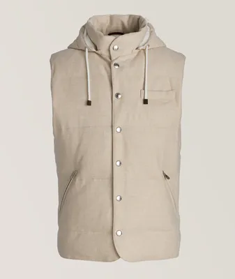 Wool, Silk & Cashmere Padded Down Vest