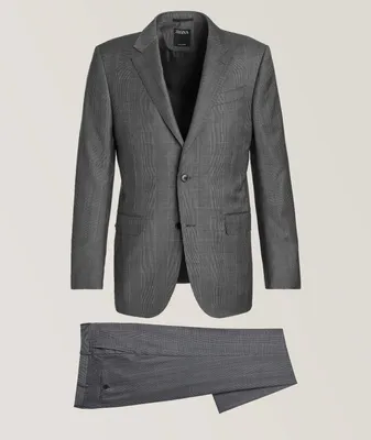 Sartorial AchillFarm Large Glen Plaid Wool-Silk Suit