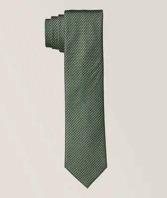Micro Geometric Silk Tie