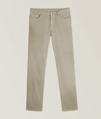 Stretch-Cotton Gabardine City Jeans