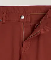 City Stretch-Cotton Gabardine Five-Pocket Pants