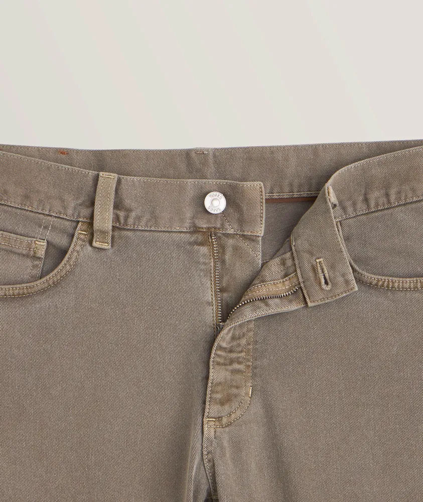 City Stretch-Cotton Five-Pocket Pants