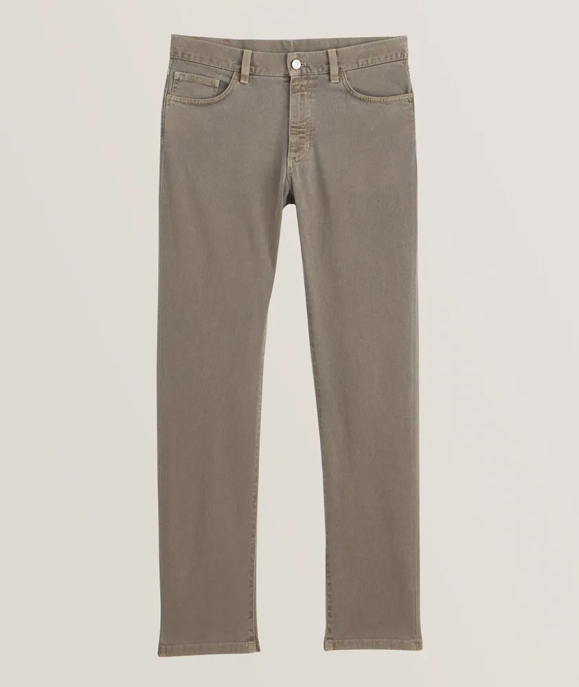 City Stretch-Cotton Five-Pocket Pants