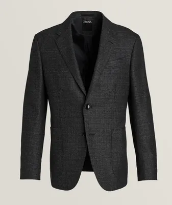 Natural Wool Textured Mélange Sport Jacket