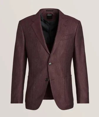 Natural Cashmere, Silk & Linen Twill Sport Jacket