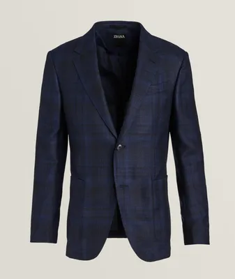 Tonal Check Cashmere-Silk Sport Jacket