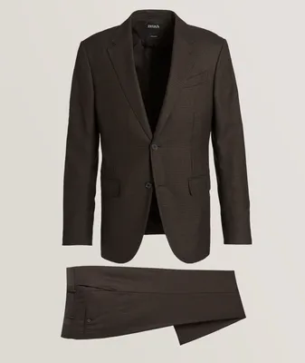 Prince Of Wales Wool-Silk Suit