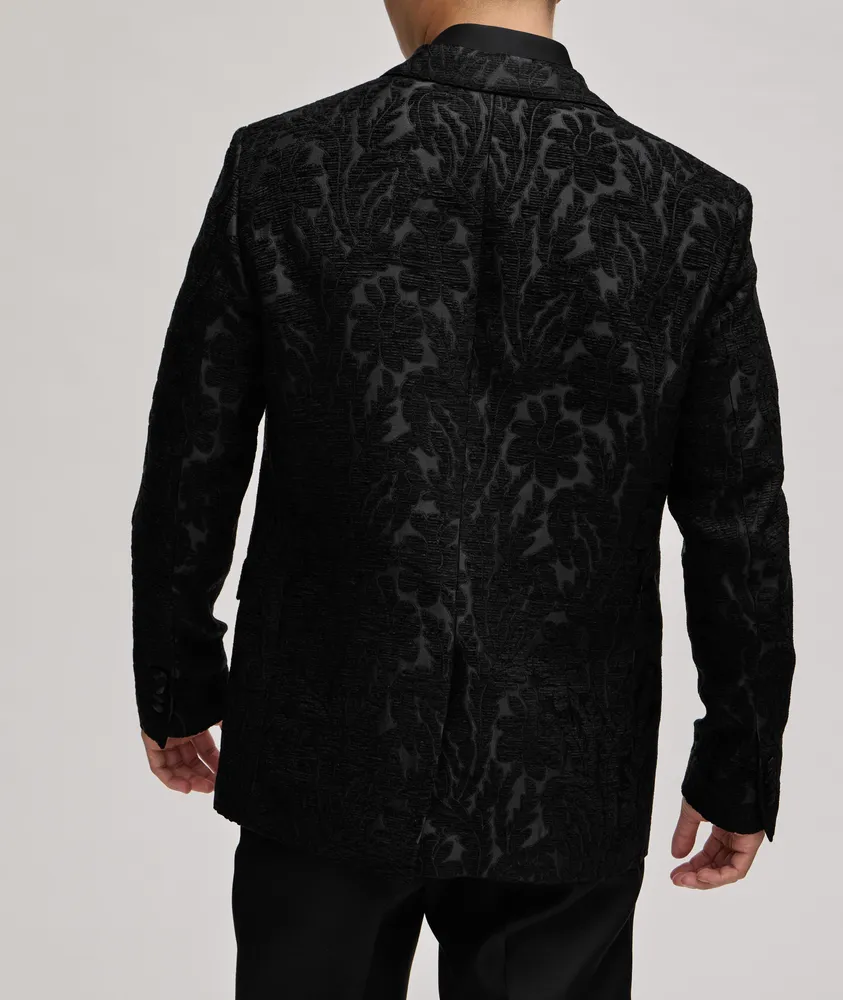 Floral Jacquard Stitched Evening Jacket