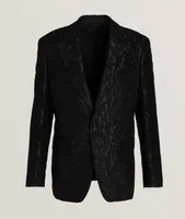 Floral Jacquard Stitched Evening Jacket