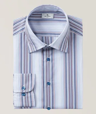 Gradient Striped Cotton Sport Shirt