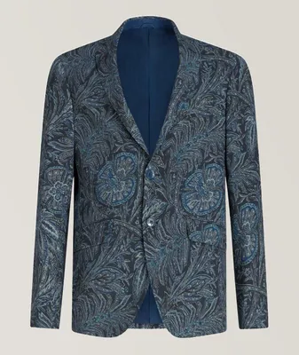 Retro Paisley Stretch-Wool Sport Jacket