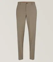 Slim-Fit Micro-Patterned Virgin Wool Trousers