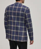 Windowpane Wool-Blend Sport Jacket