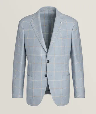 Windowpane Virgin Wool-Cashmere Sport Jacket