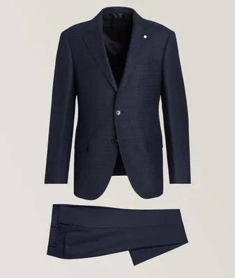 Houndstooth Natural Bi-Stretch Wool Suit